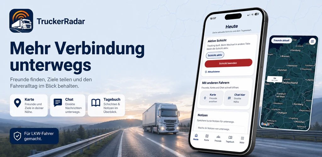 TruckerRadar App – Mehr Verbindung unterwegs